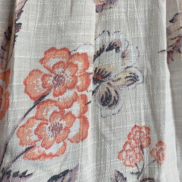 LC Lauren Conrad Women's Multicolor Floral Square Neck Peasant Blouse Si… - Picture 5 of 8